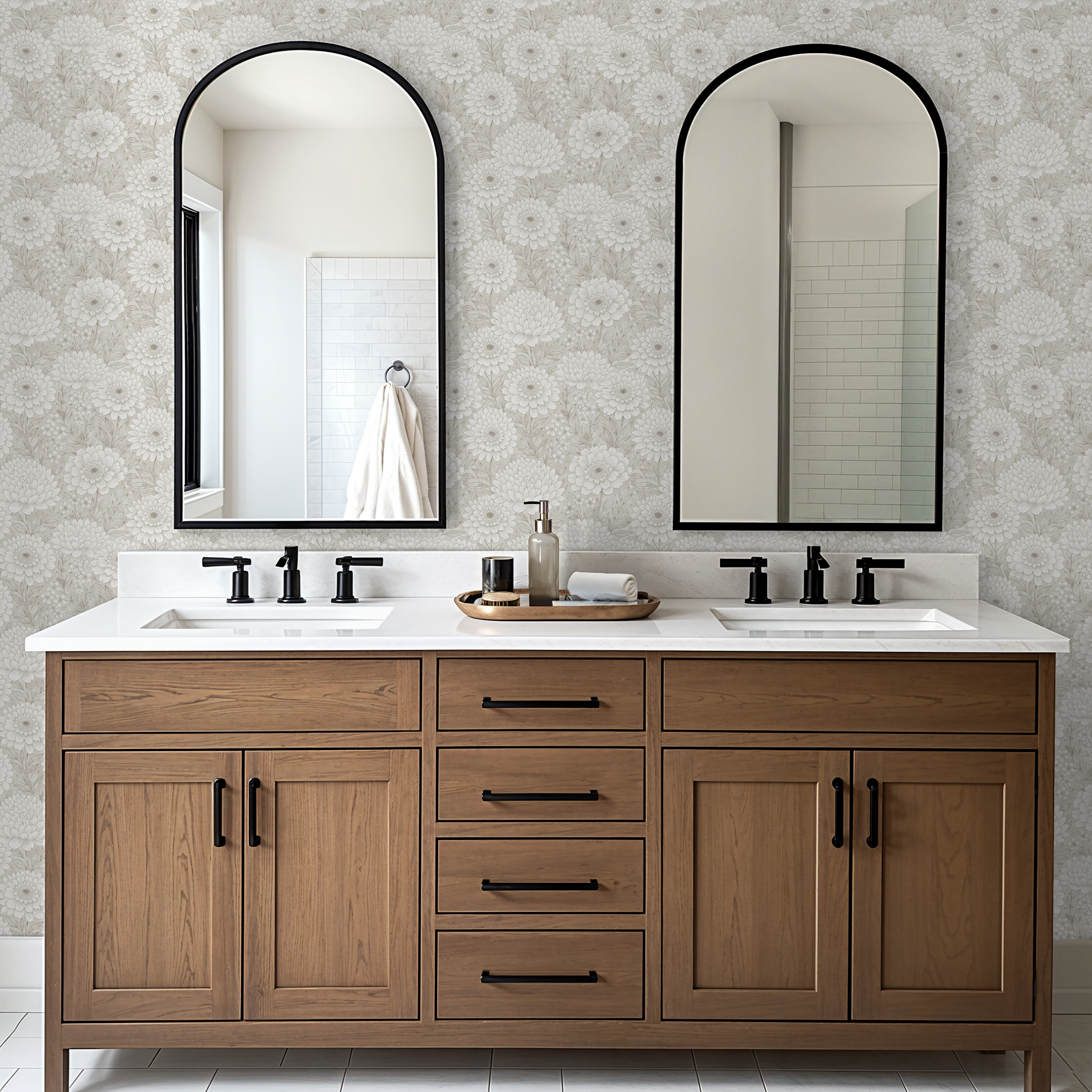 Samantha (Cream) Wallpaper