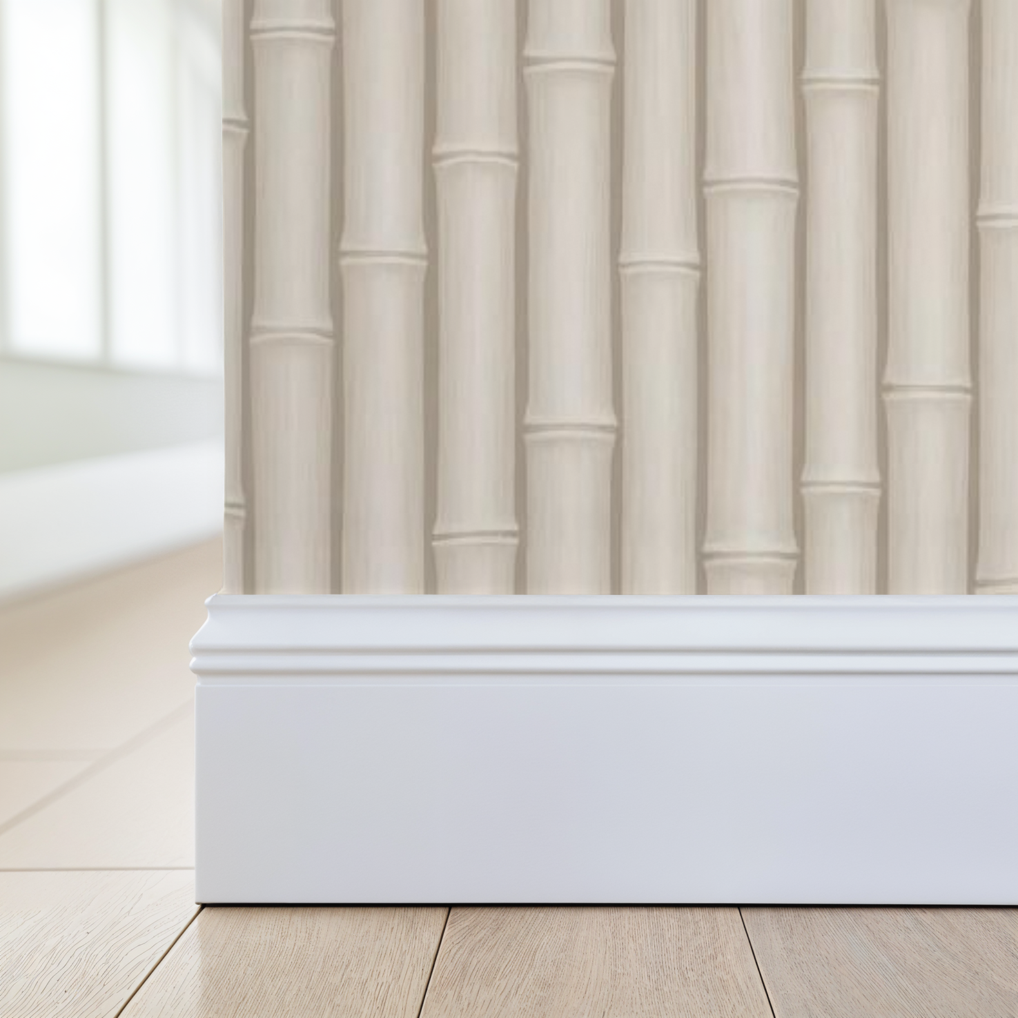 Kyoto Cane (White) Wallpaper