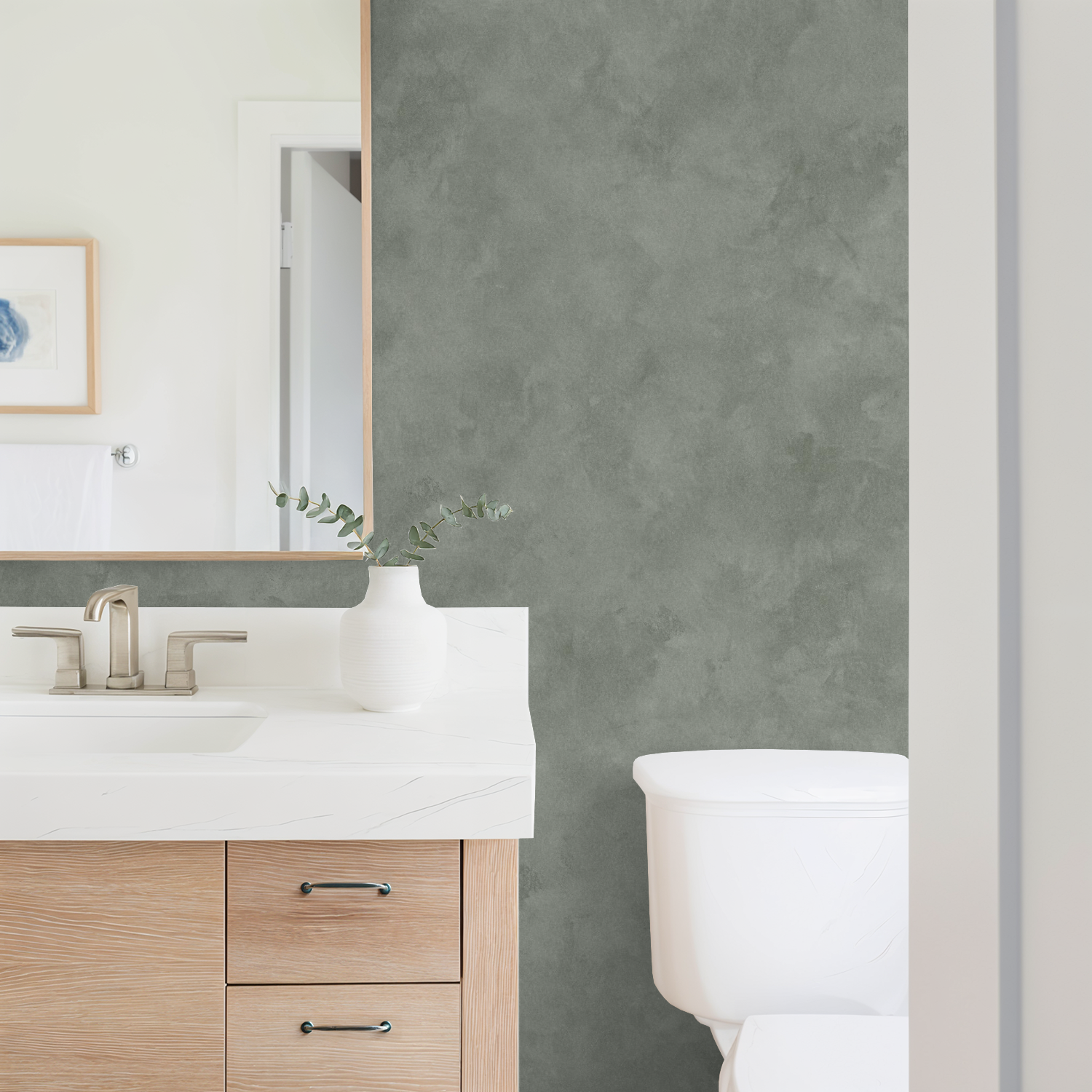 Roman Clay (Green) Wallpaper