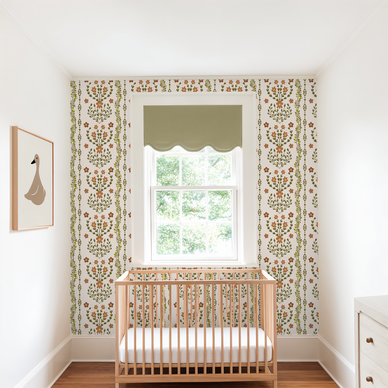 Beacon Meadow (Cream) Wallpaper - 8 FT H X 22 FT W Luxe Peel and Stick