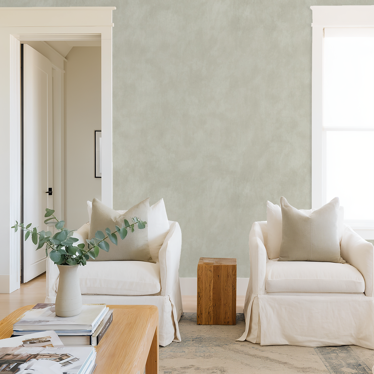 Limewash (Gray) Wallpaper