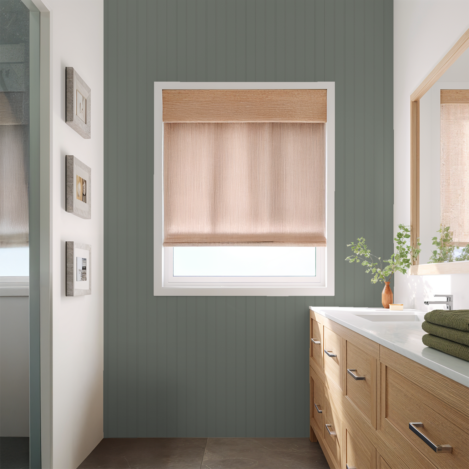 Beadboard (Green) Wallpaper