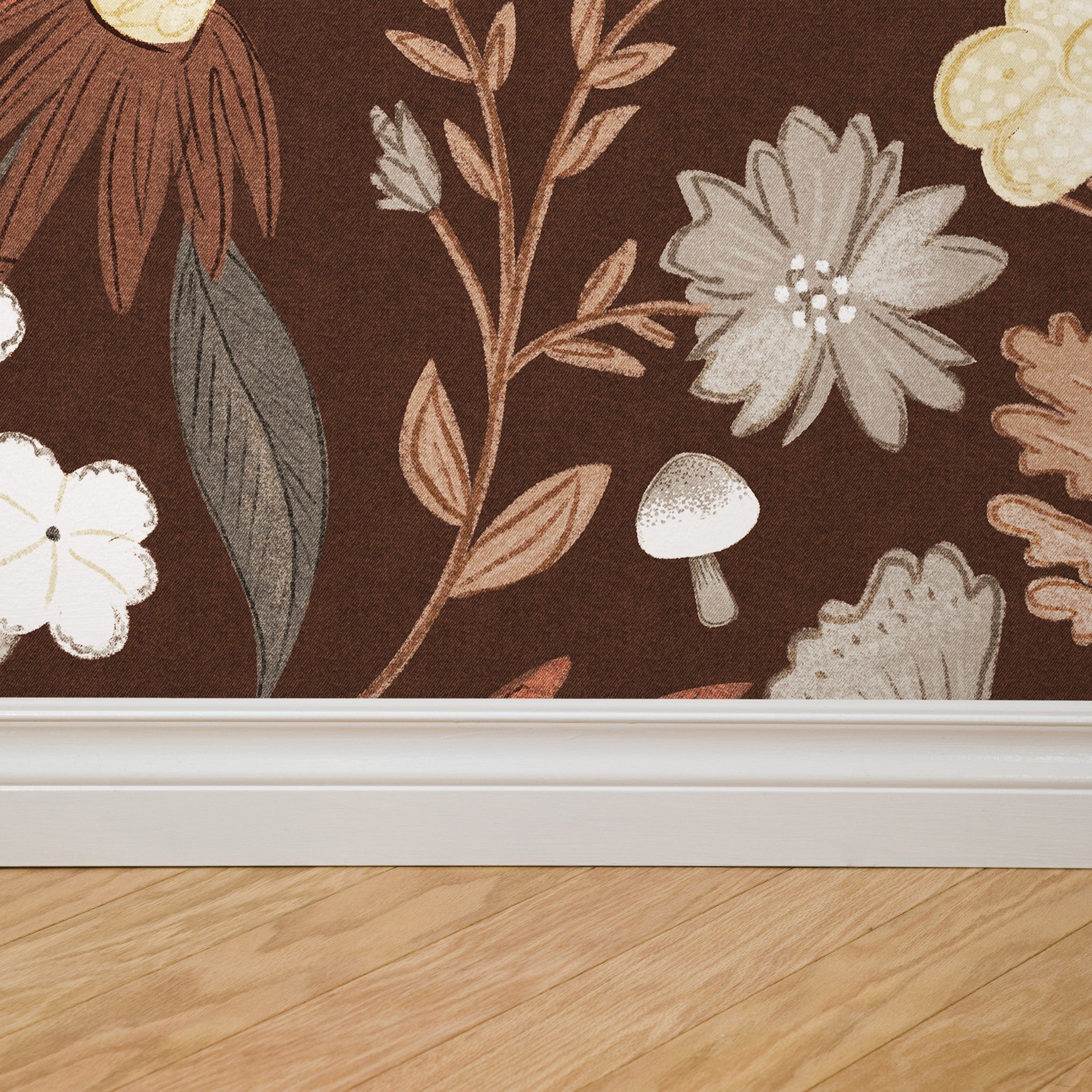 Mushy (Maroon) Wallpaper - 8 FT H X 9 FT W Luxe Peel and Stick