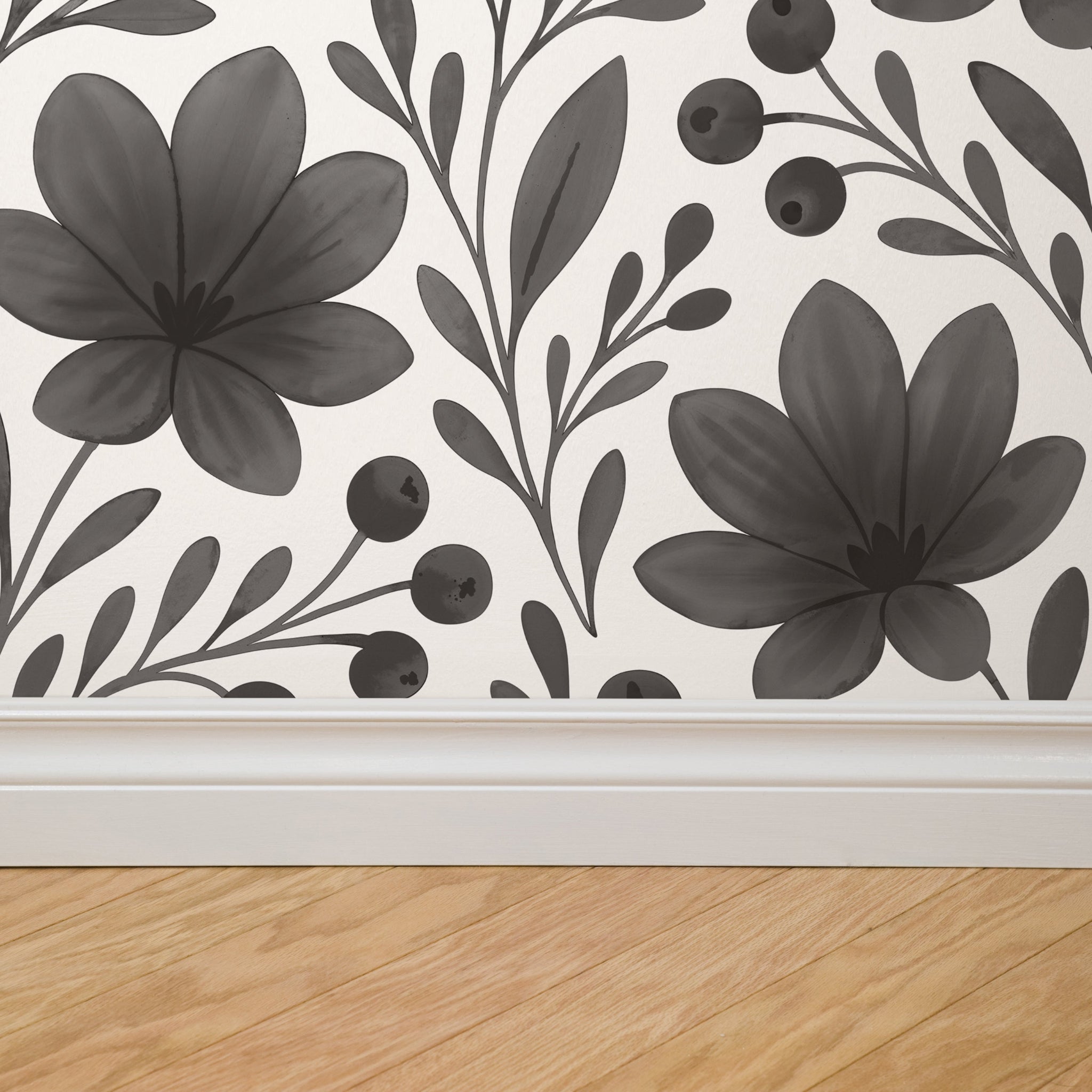 Bloom There, Done That (Black) Wallpaper