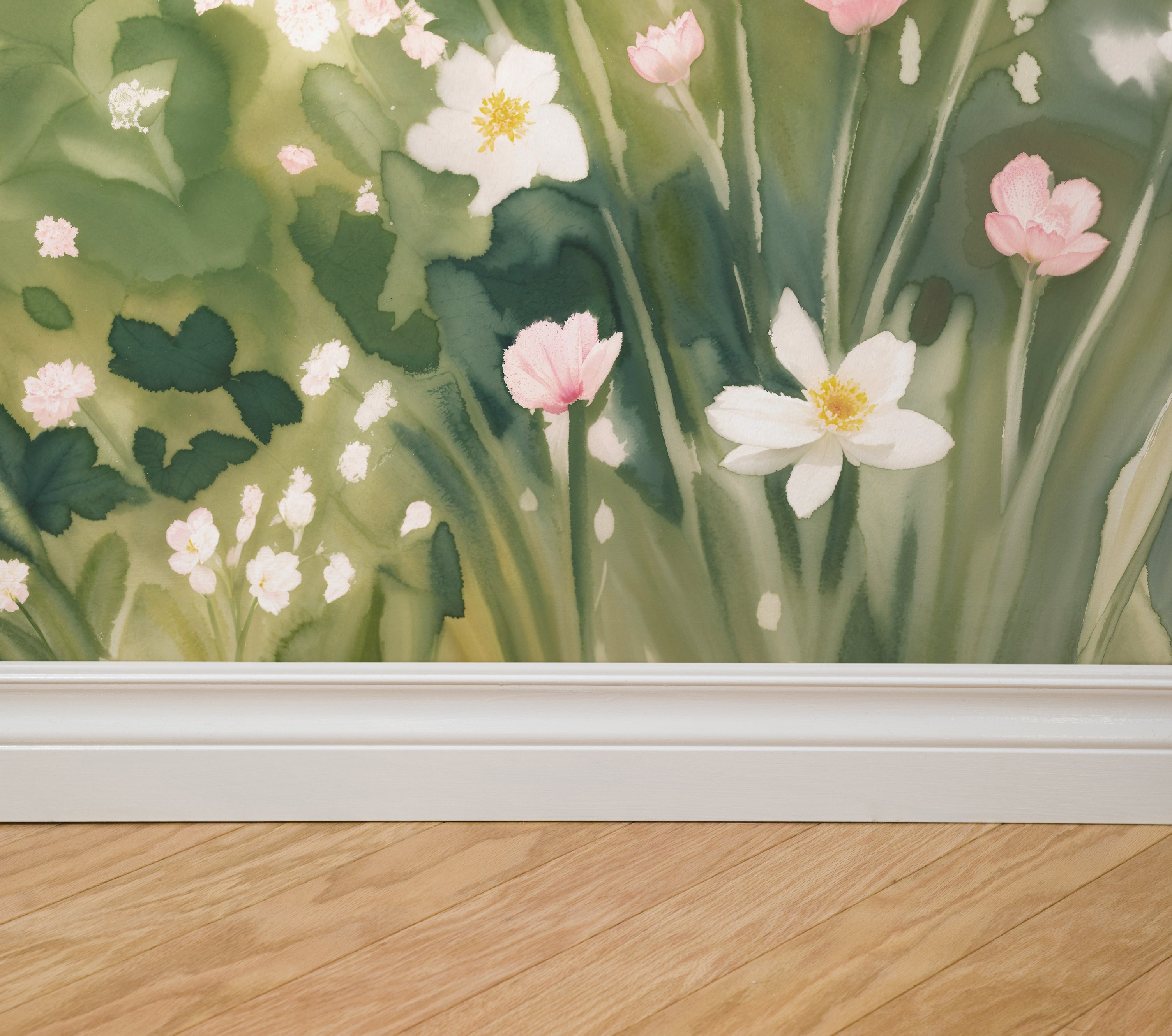 Tower Bridge Meadow Wallpaper - 12 FT H X 16 FT W Peel and Stick