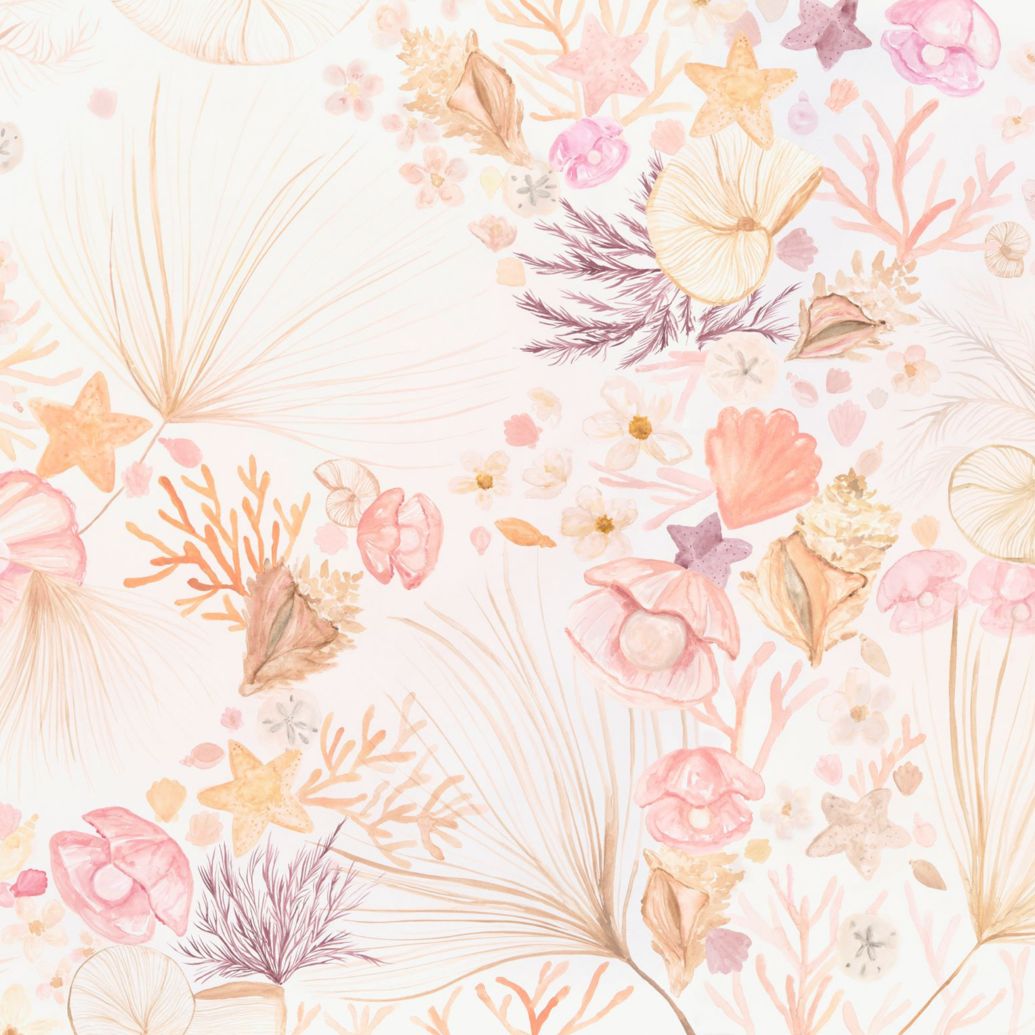 Beachy Keen Wallpaper - 8 FT H X 12 FT W Peel and Stick