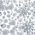Sample of Denim Fields Wallpaper