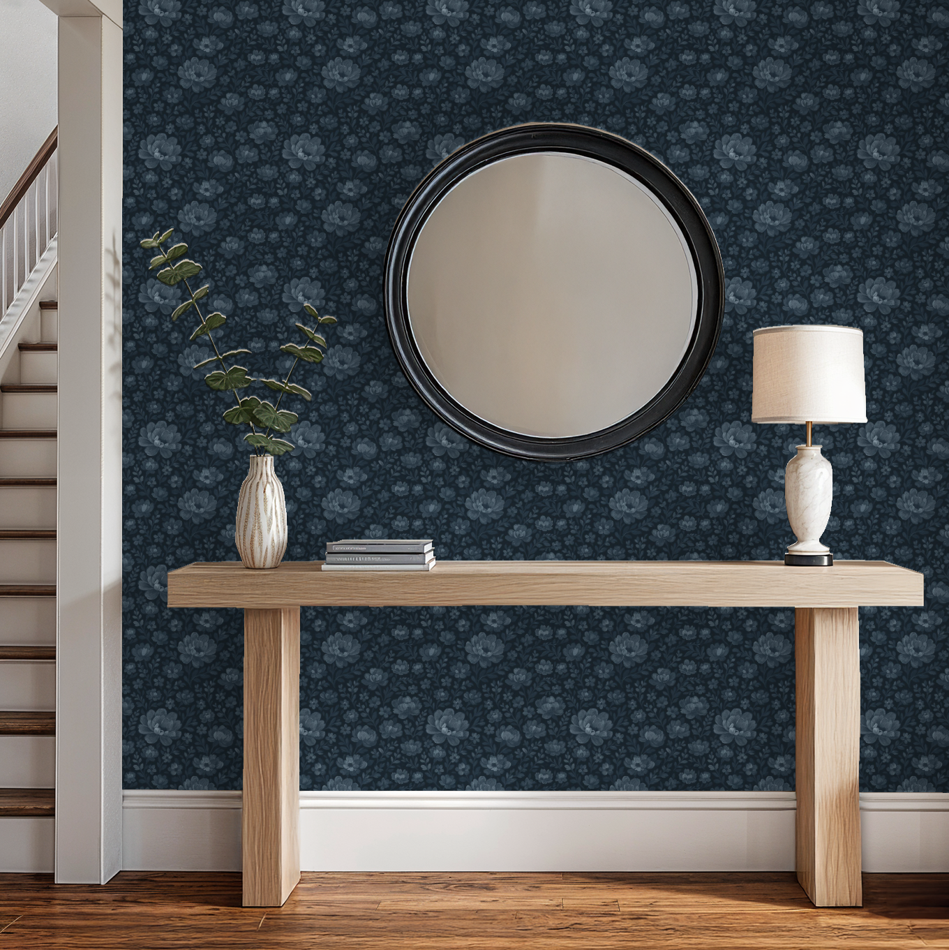 Floriola (Blue) Wallpaper