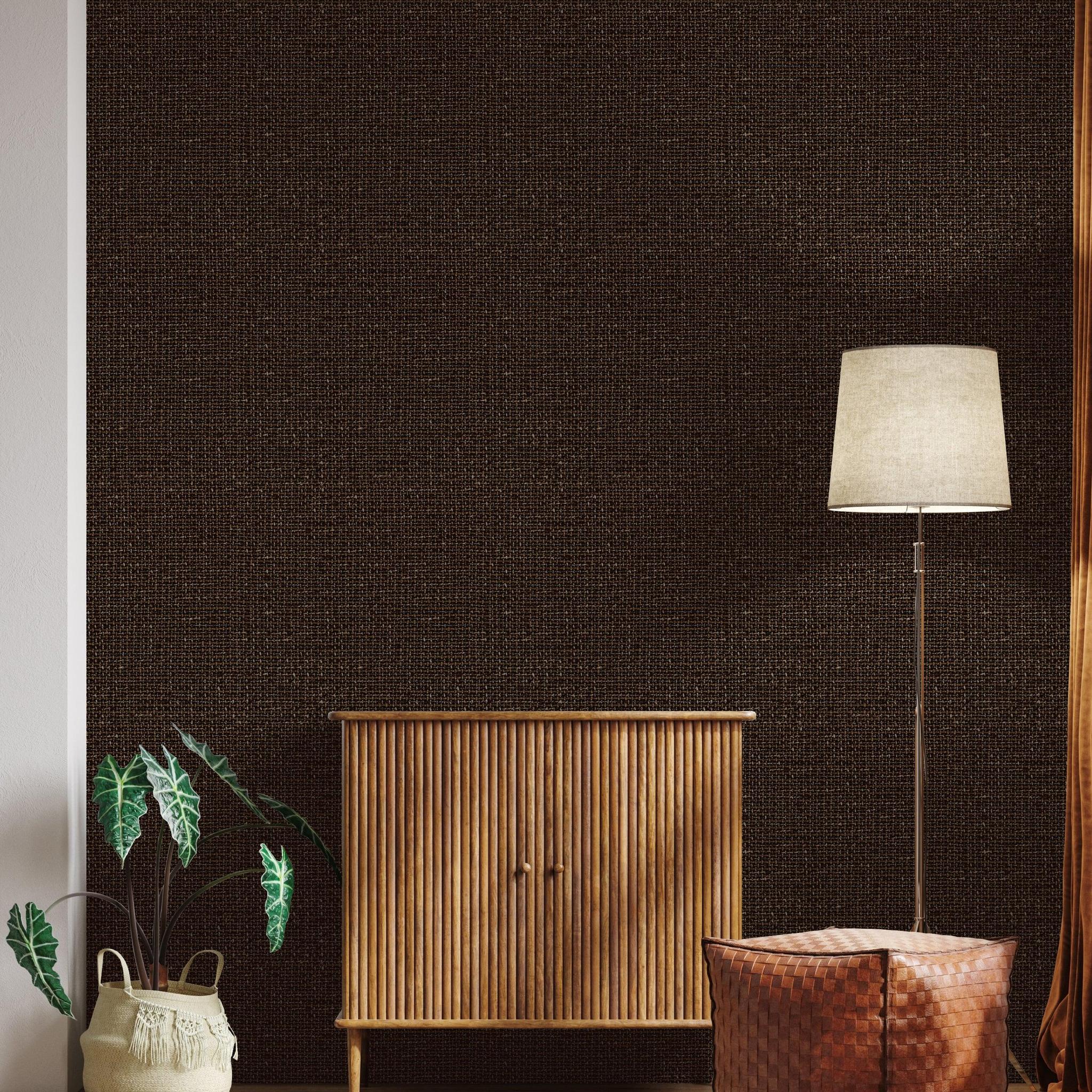 Harlow Wallpaper by Wall Blush SG02 in modern living room with stylish furnishings, featuring textured wall focus.
