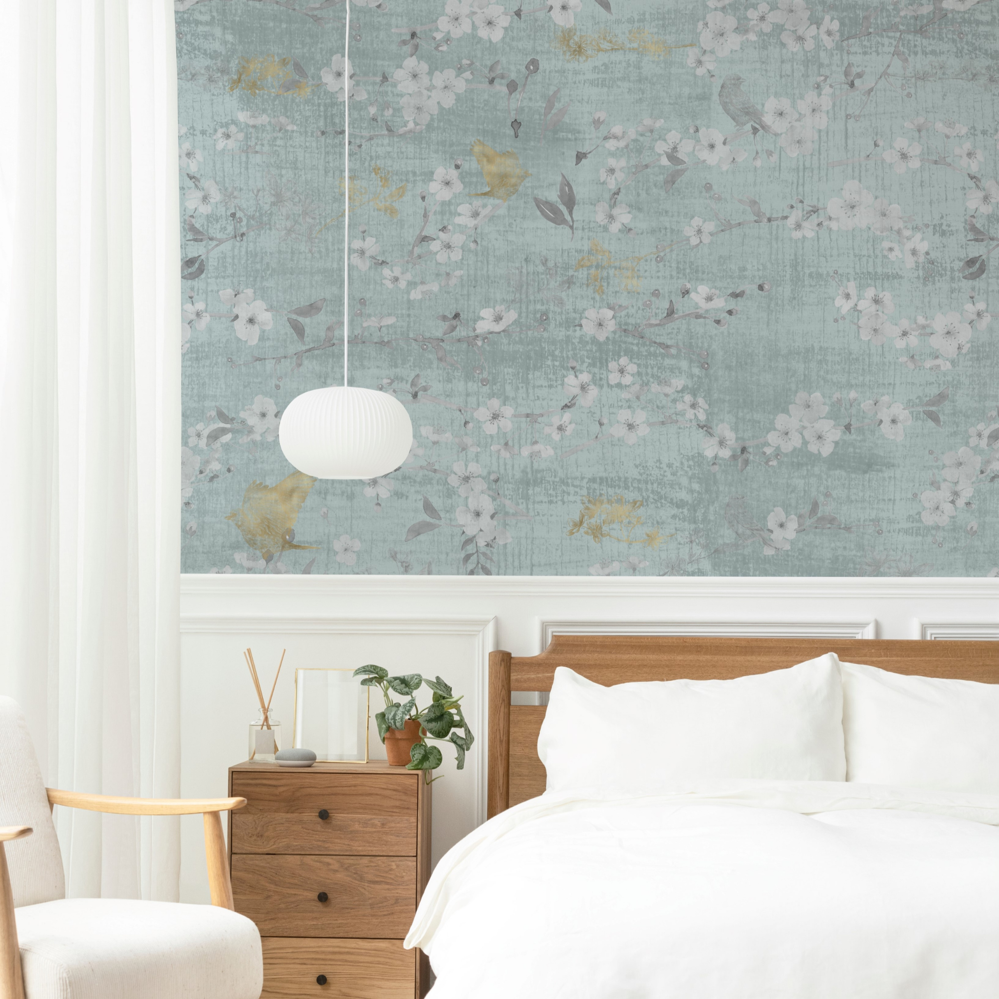 Kinsbeth Wallpaper - 10 FT H X 11 FT W Luxe Peel and Stick
