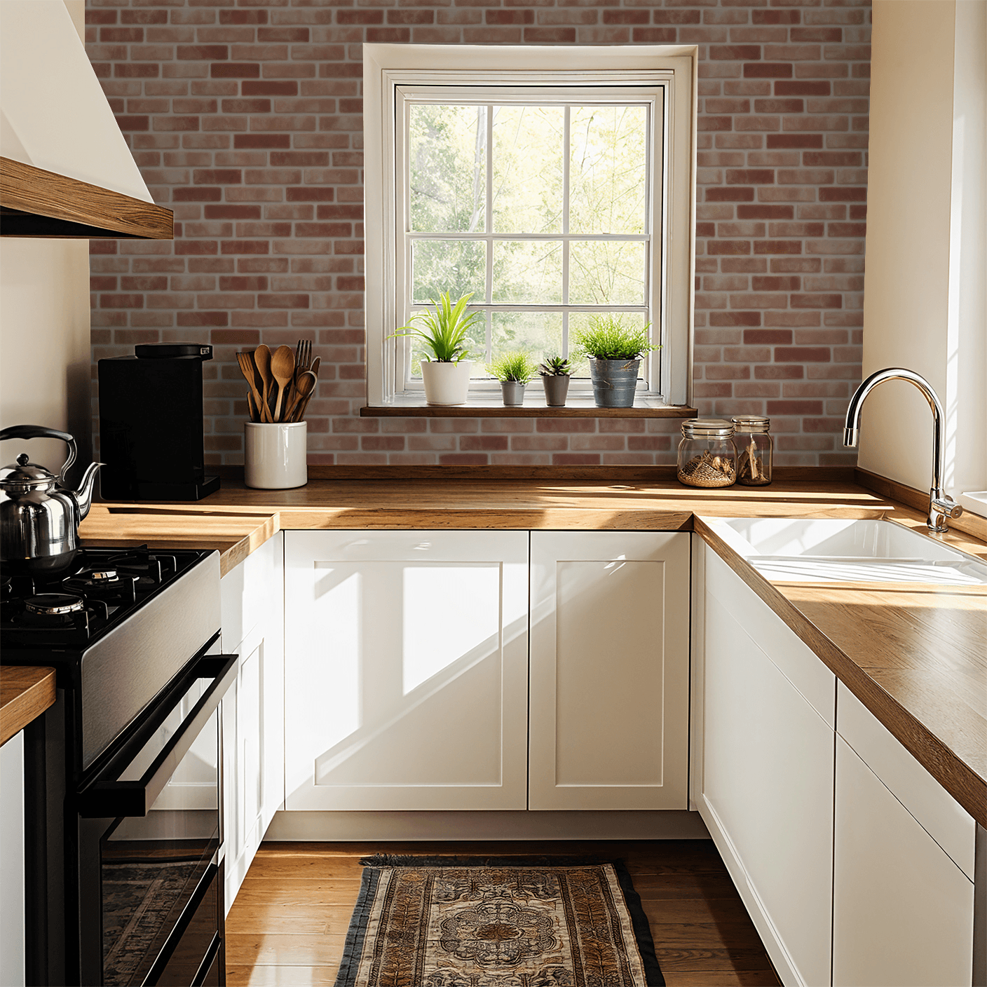 Rustic Charm Brick Wallpaper