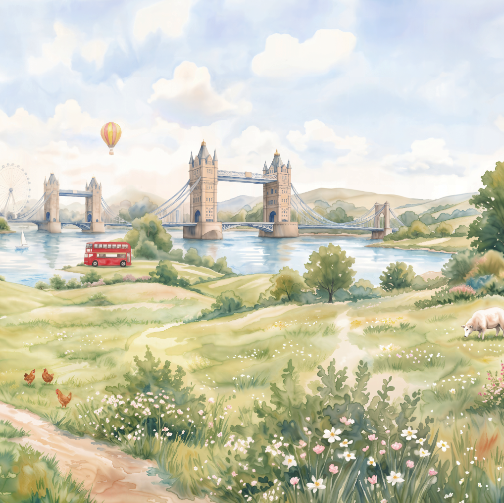 Tower Bridge Meadow Wallpaper