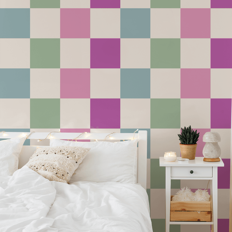 Simply Checker (Multicolored) Wallpaper