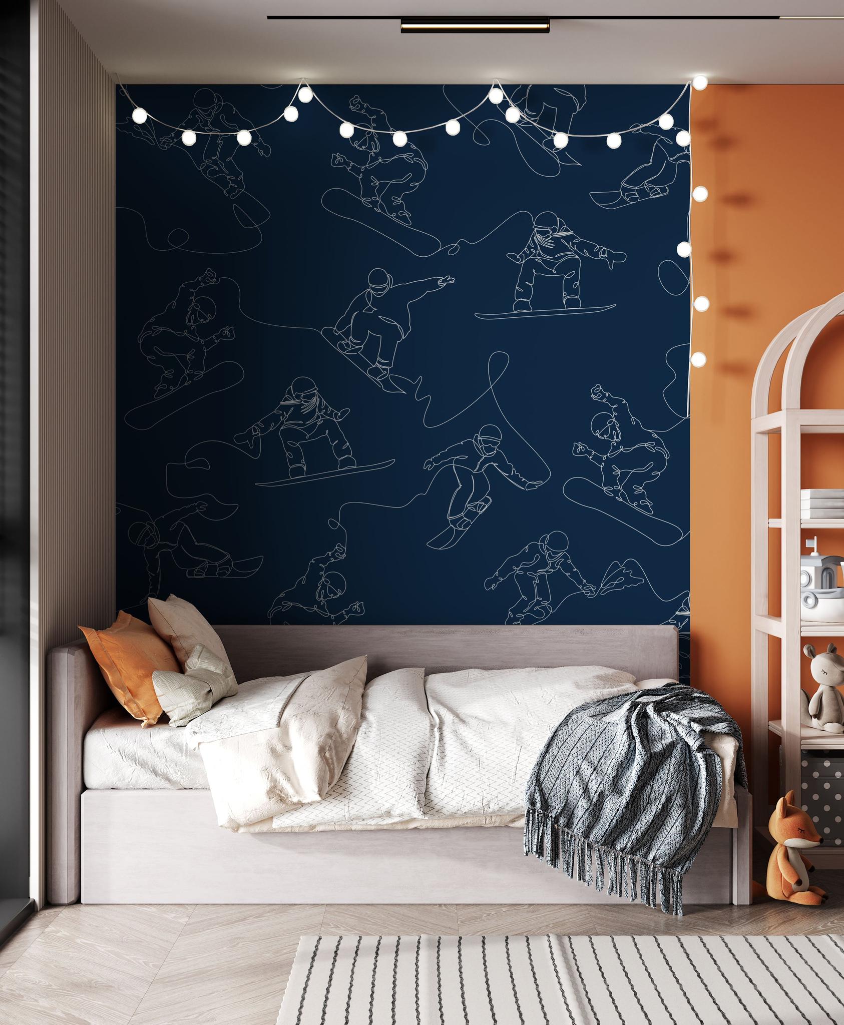 Summit (Blue) Wallpaper Wallpaper - Wall Blush SM01 from WALL BLUSH
