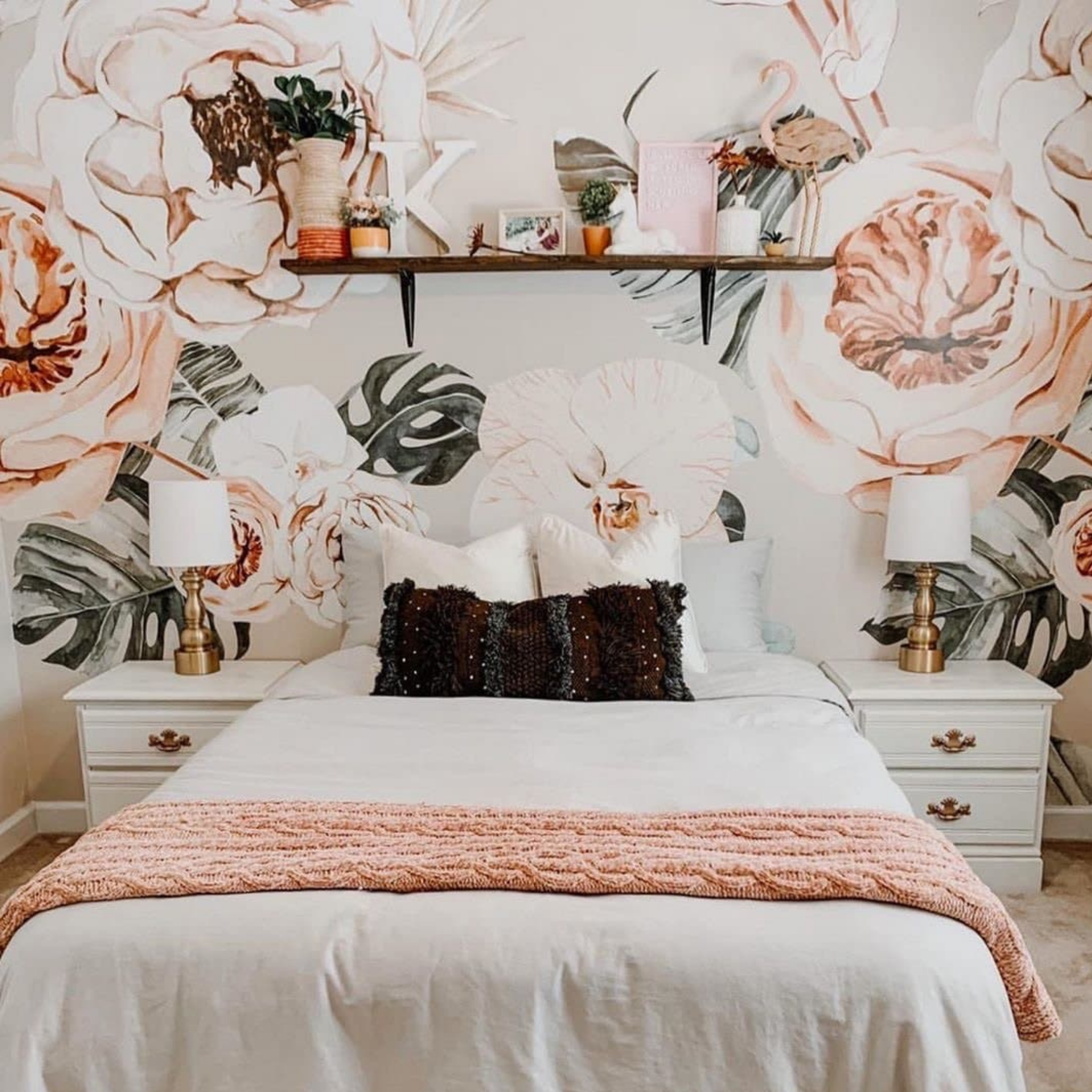 Terracotta Blooms Wallpaper Wallpaper - Wall Blush from WALL BLUSH