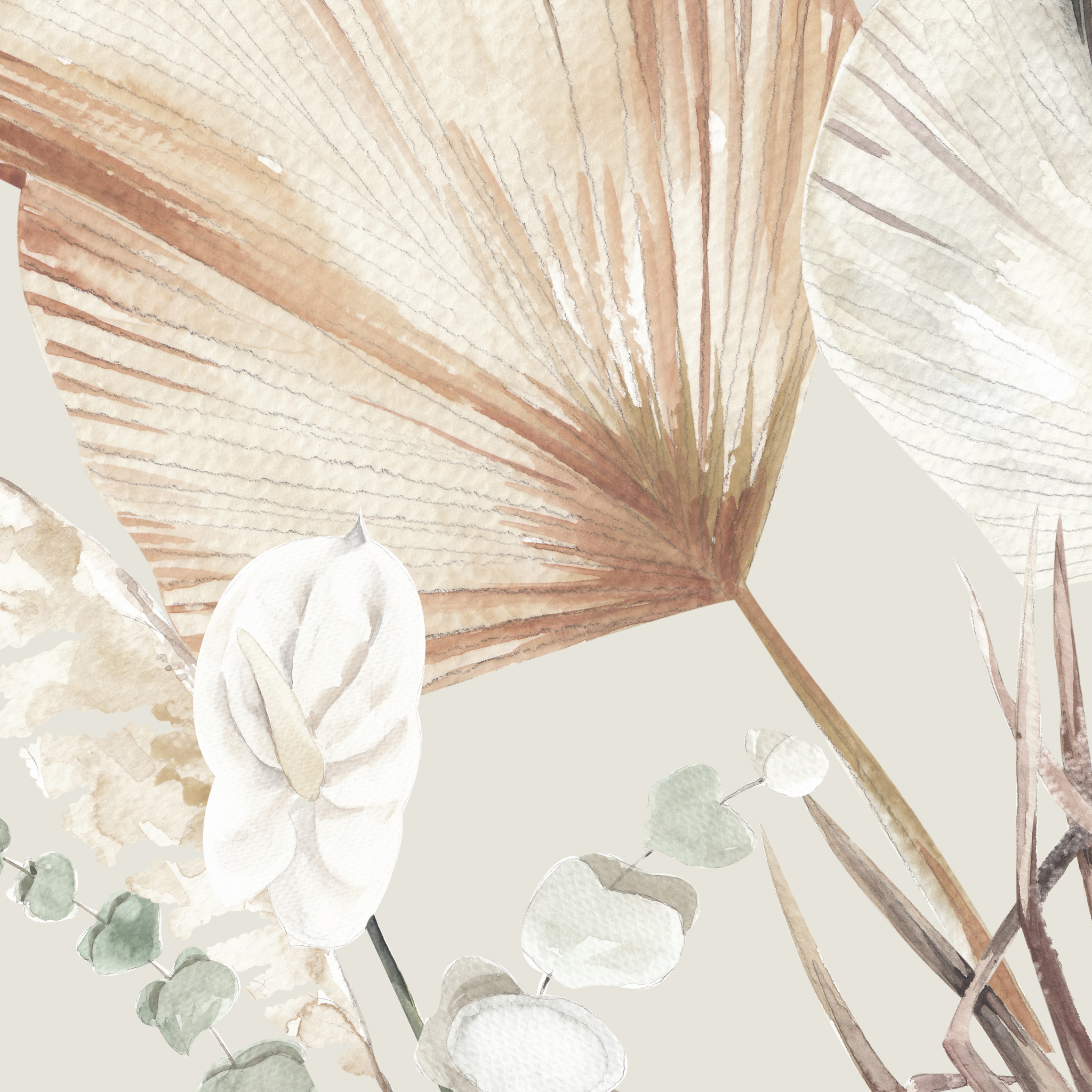 "Wall Blush's Your Biggest Fan Wallpaper in a stylish living room, showcasing floral design focus."