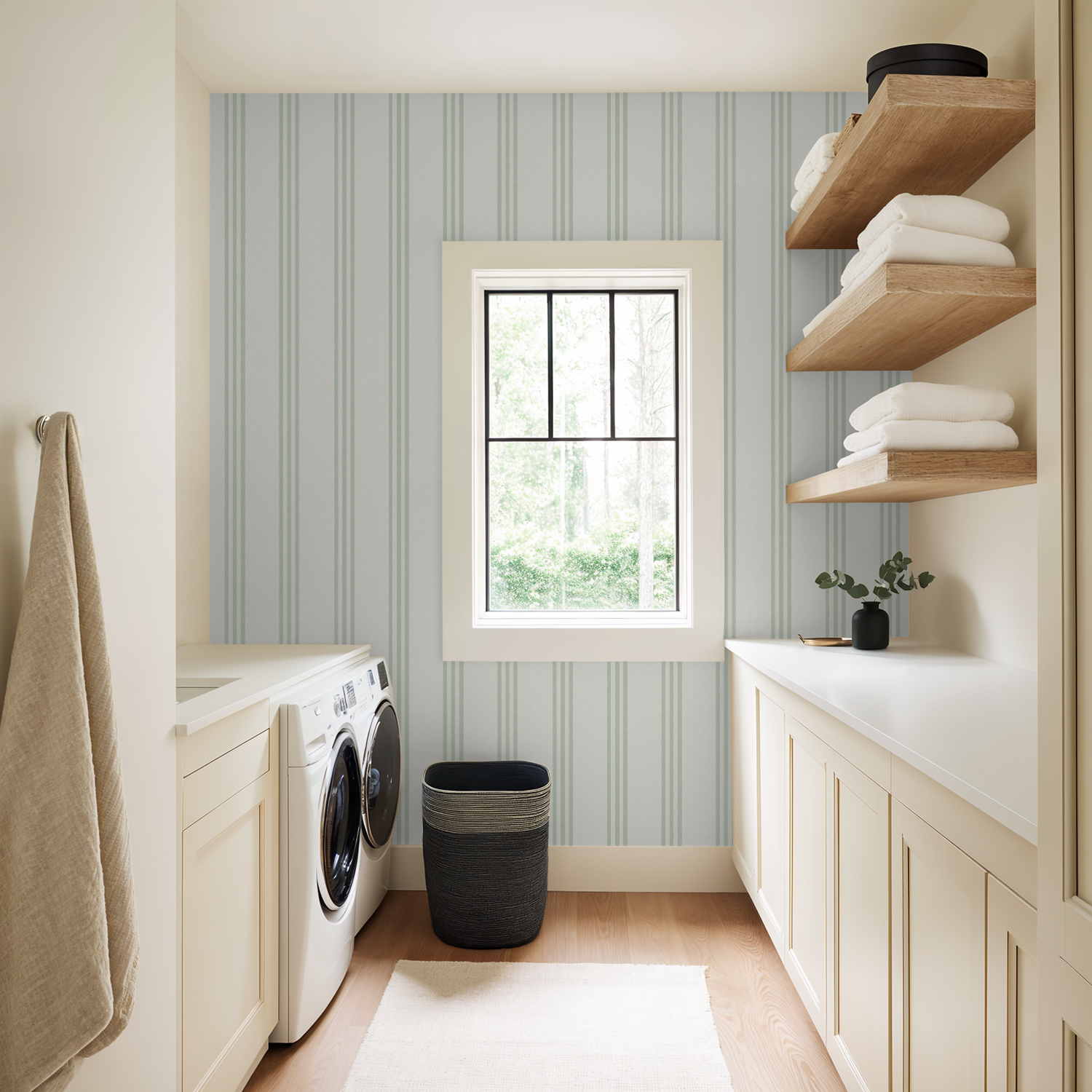 The Andrew Medium (Light Green) Wallpaper - 10 FT H X 16 FT W Luxe Peel and Stick