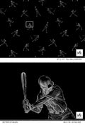 Sample of Batter's Up (Black) Wallpaper