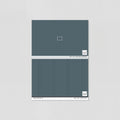 Sample of Beadboard (Blue) Wallpaper