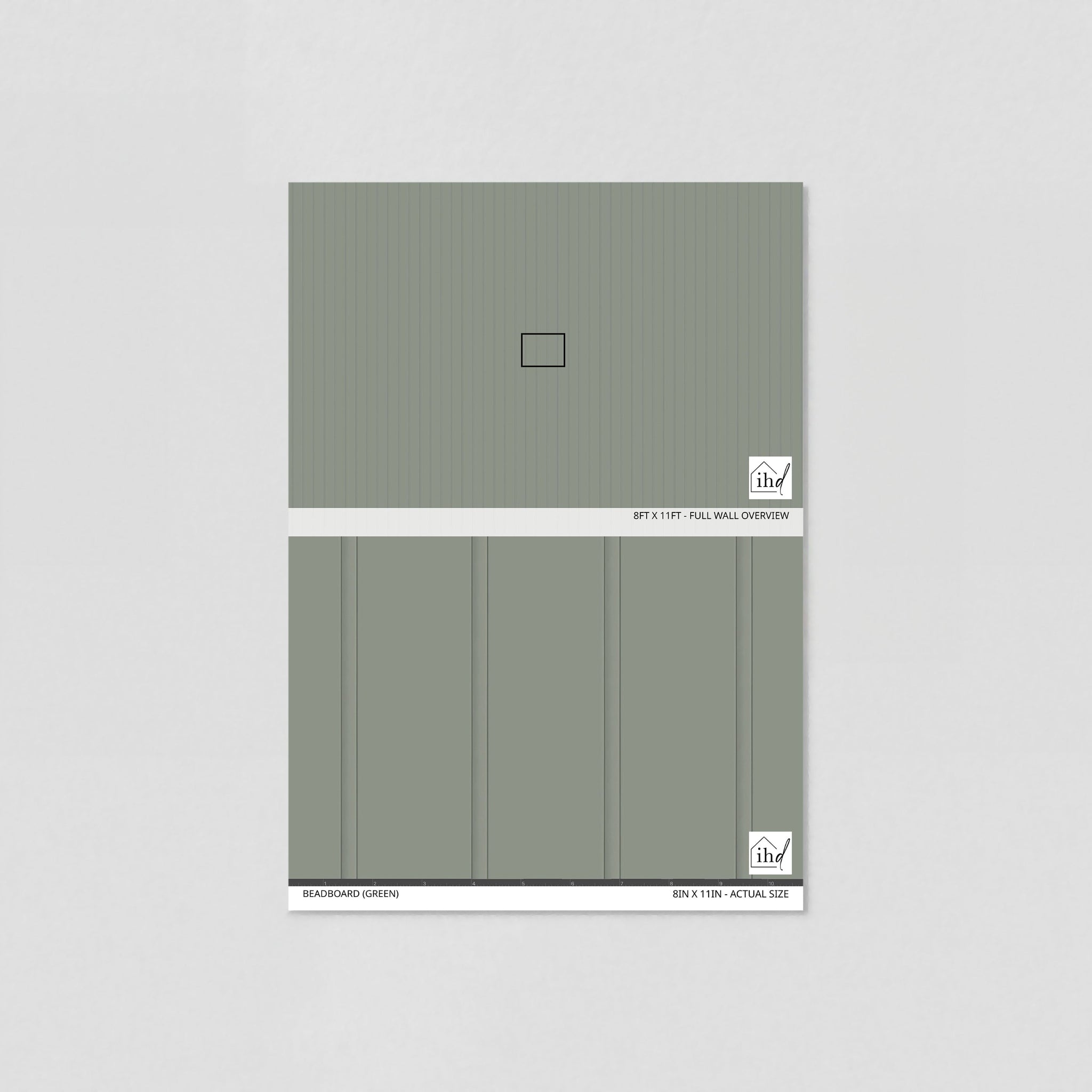 Beadboard (Green) Wallpaper