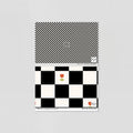 Sample of Brenton's Checkered Tulip (Black) Wallpaper