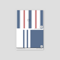 Sample of Fletcher Stripe (Blue and Red) Wallpaper