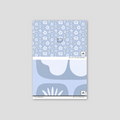 Sample of Playa (Mono Blue) Wallpaper