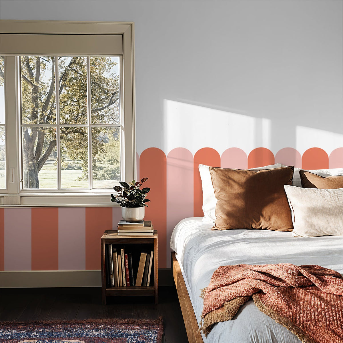 Playful Pickets (Coral) Wallpaper wallpaper photo 3