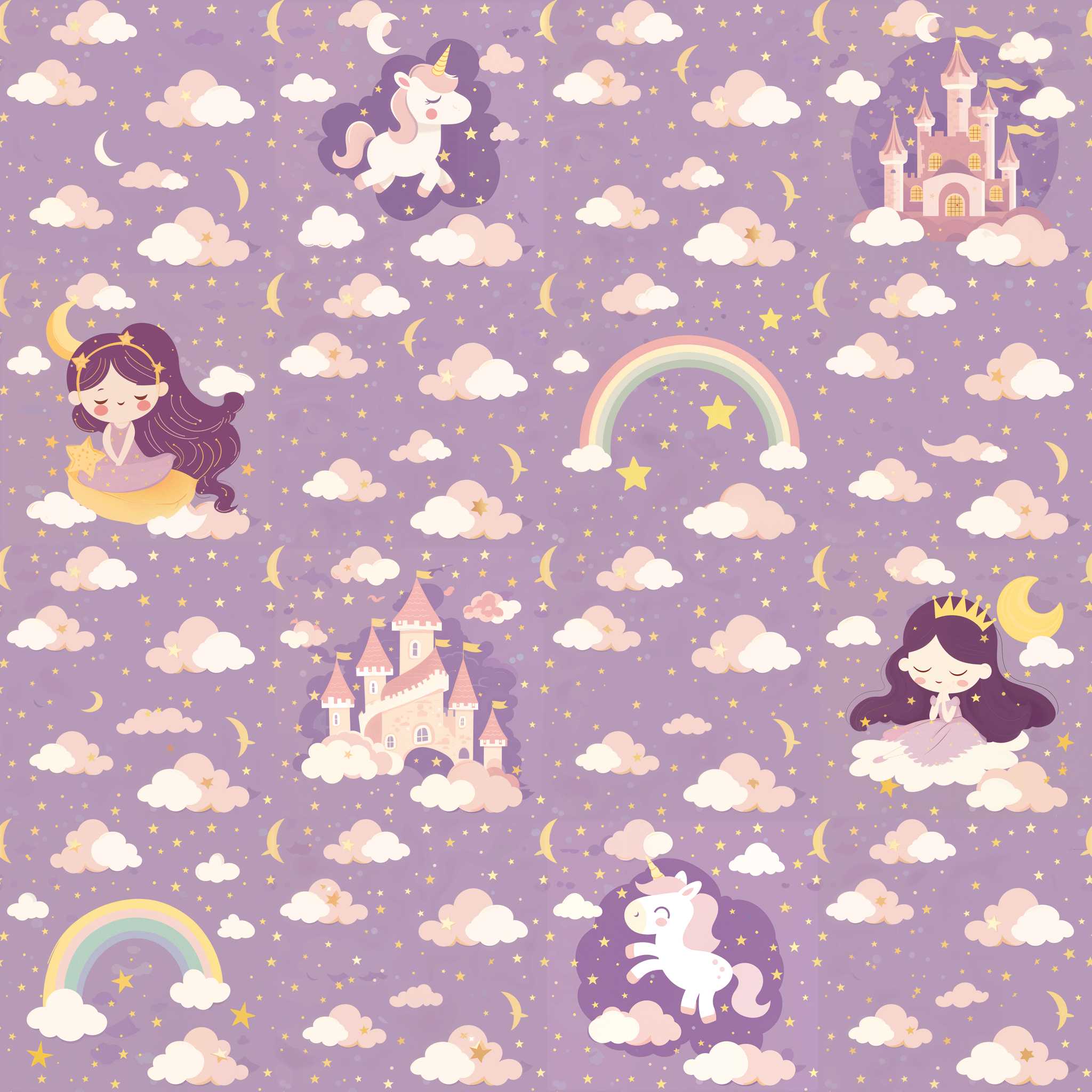 Lavender Stardust Wallpaper