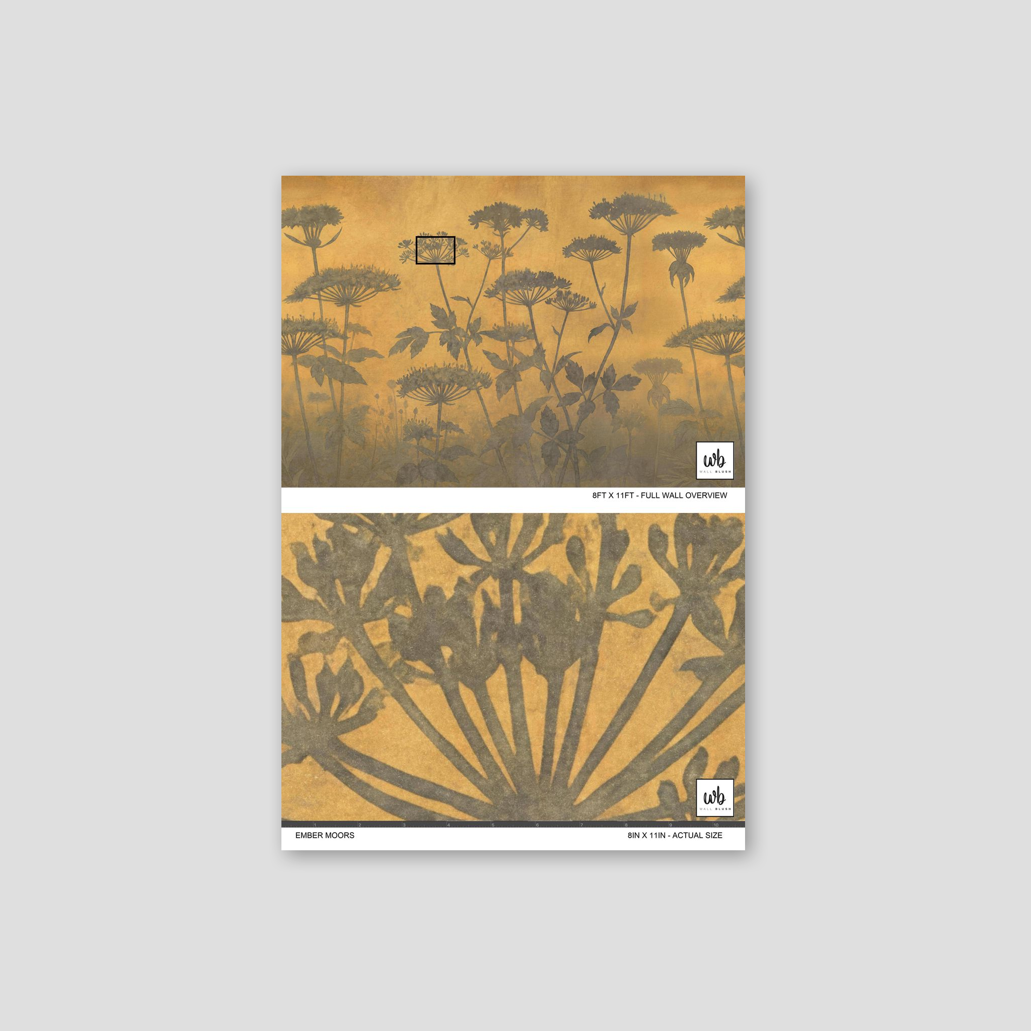 Ember Moors Wallpaper - 8 FT H X 24 FT W Traditional
