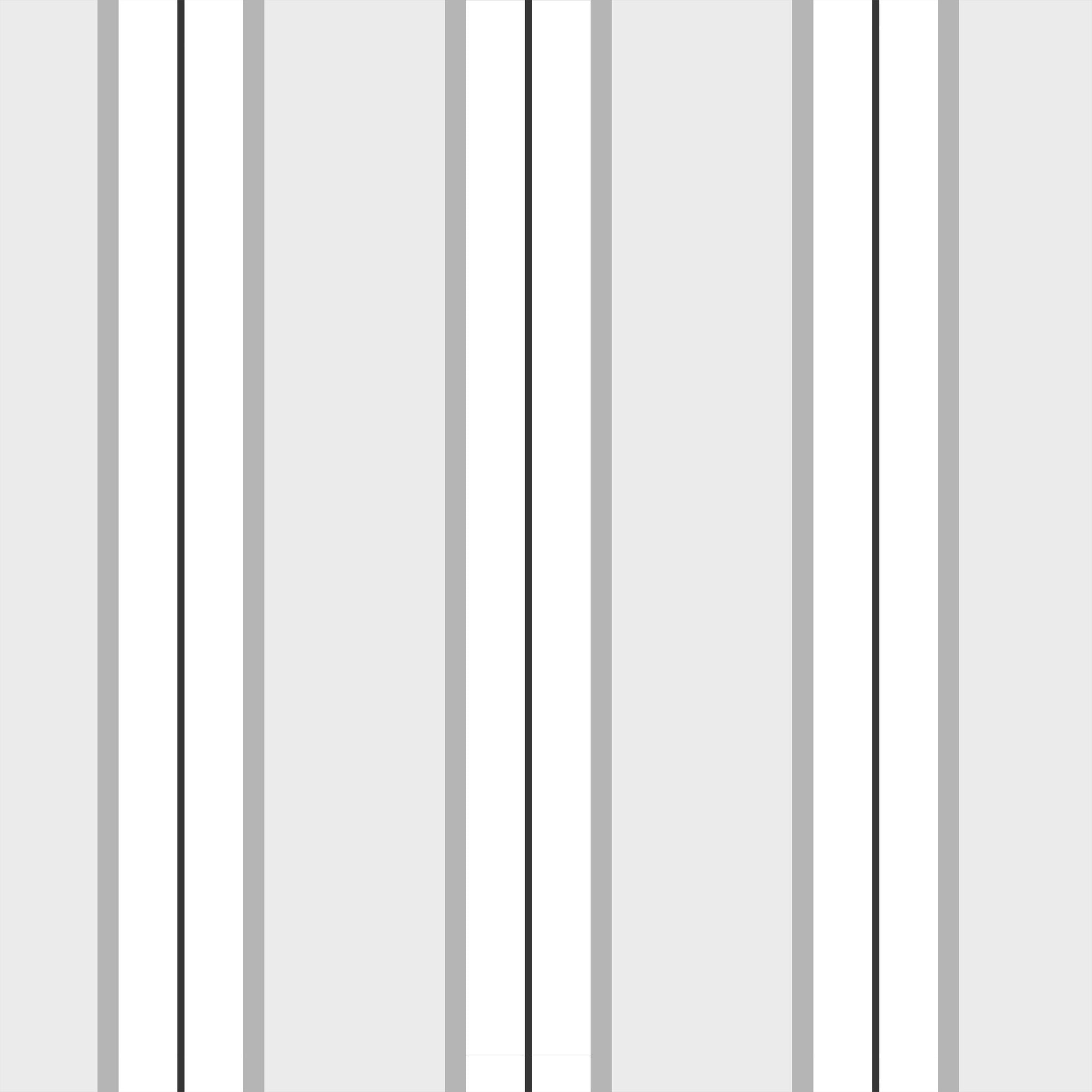 Gray and black striped wallpaper with bold linear pattern, modern style