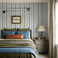 Sample of Montclair Stripes (Green) Wallpaper