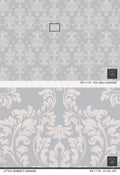 Sample of Little Debbie's Damask Wallpaper