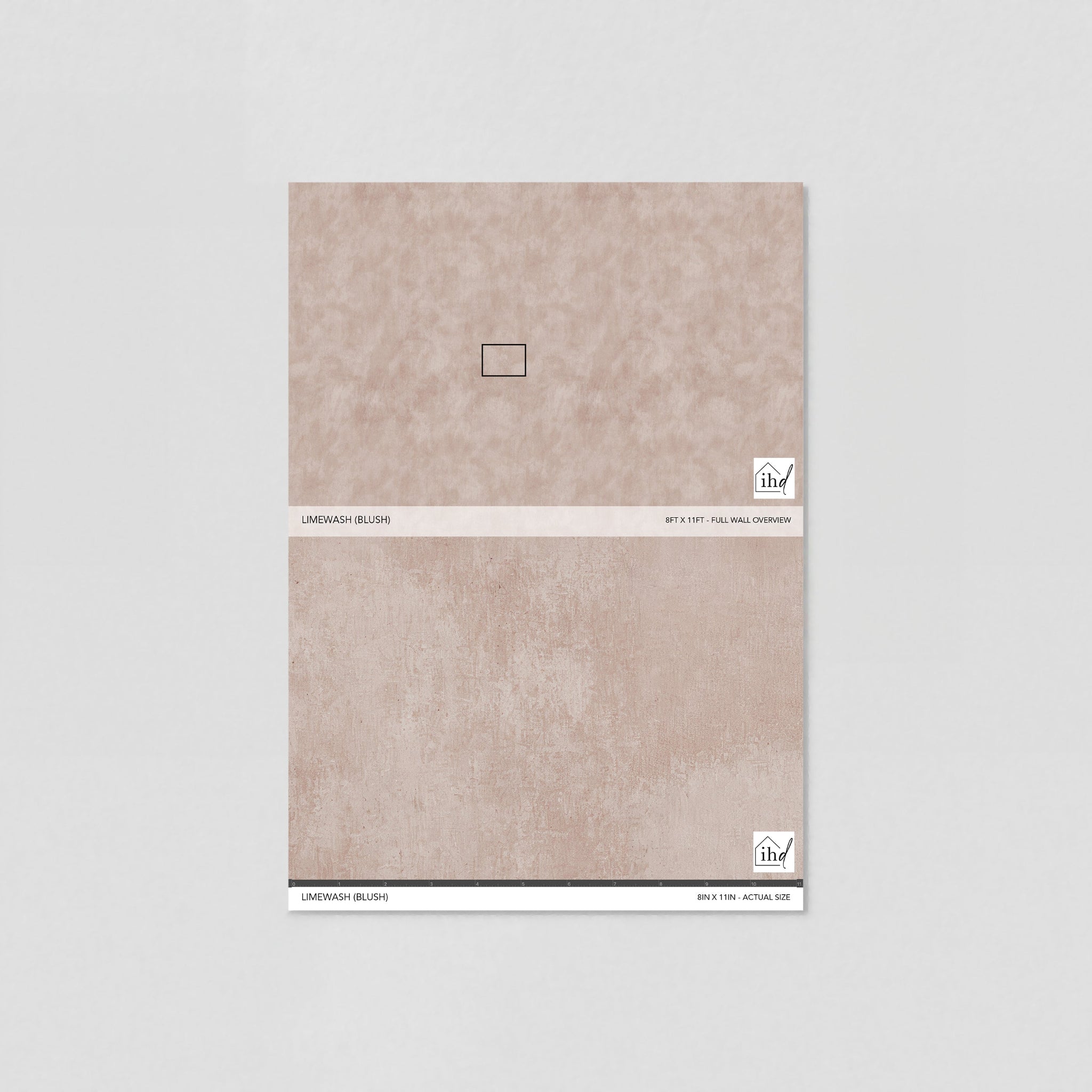 Limewash (Blush) Wallpaper - 8 FT H X 10 FT W Peel and Stick