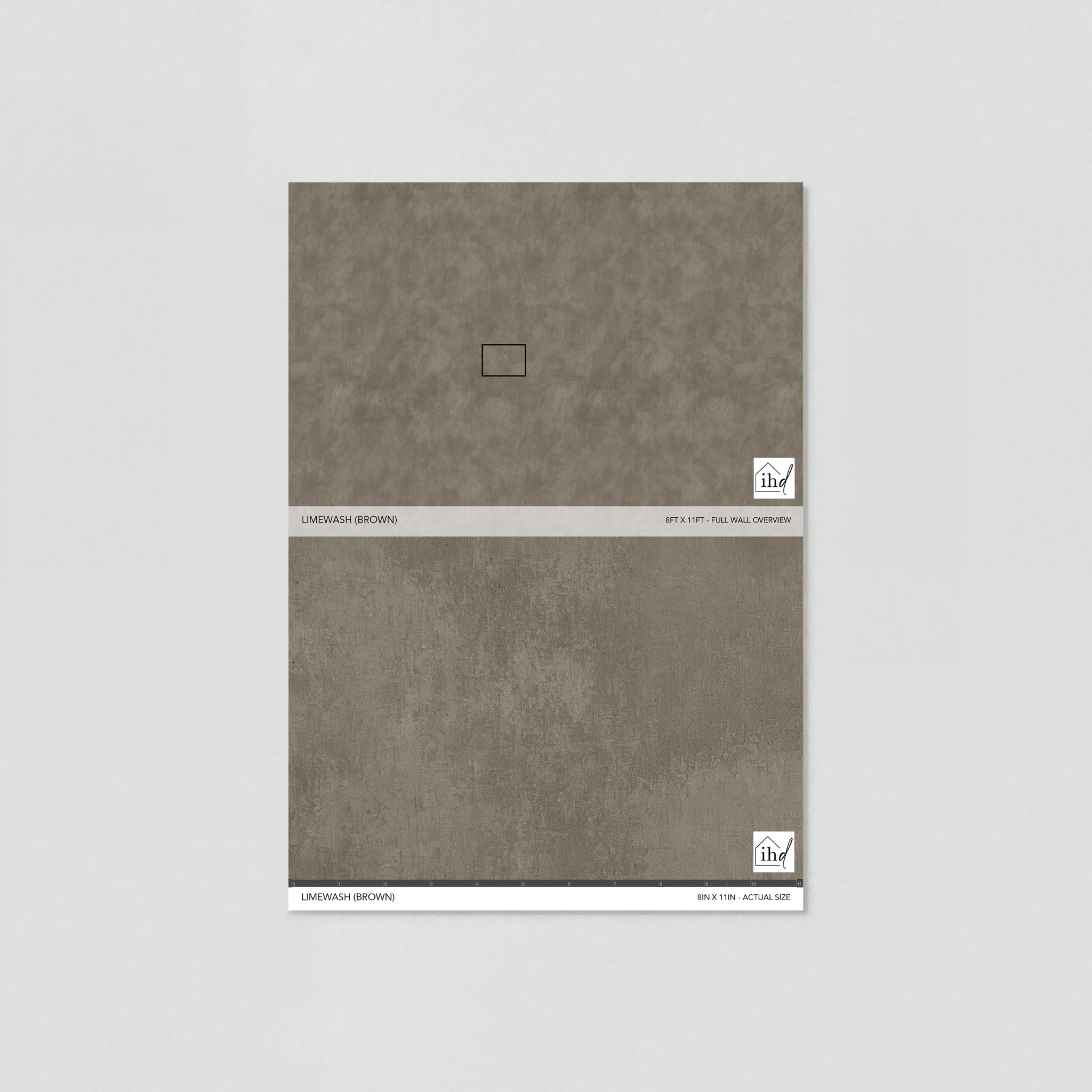 Limewash (Brown) Wallpaper - 8 FT H X 19 FT W Peel and Stick