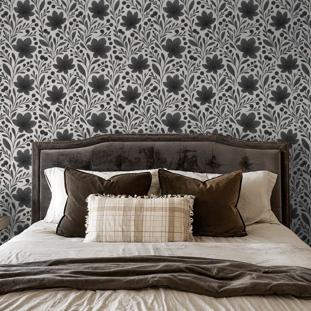 Bloom There, Done That (Black) Wallpaper