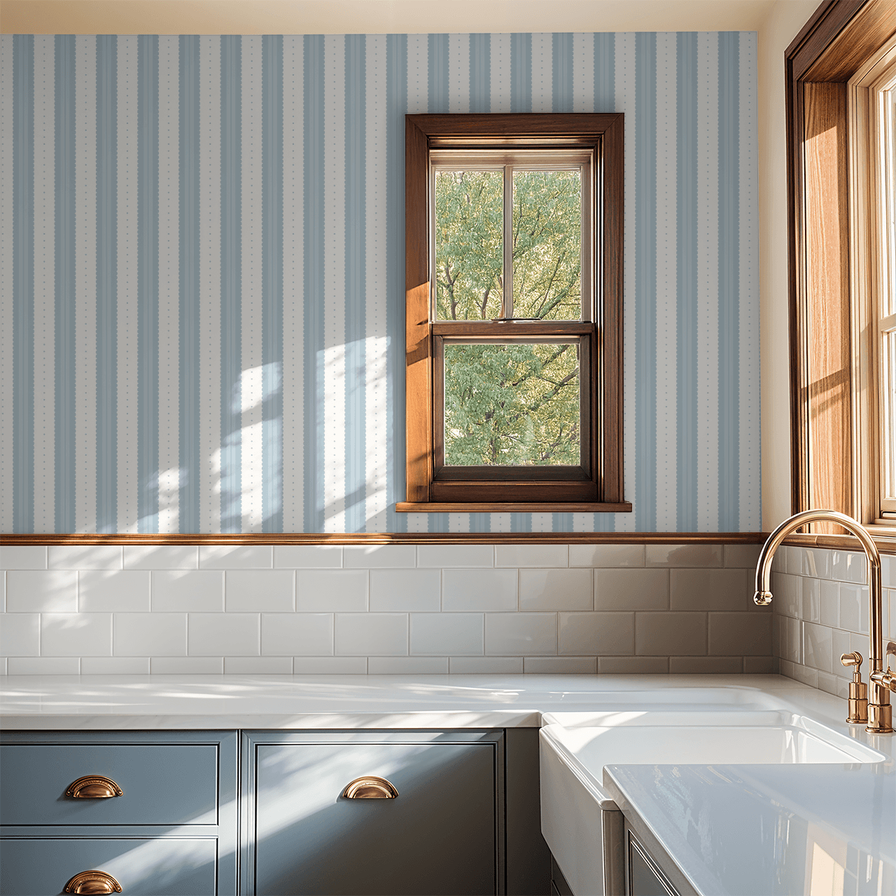 Petal Soft Scallops (Blue) Wallpaper