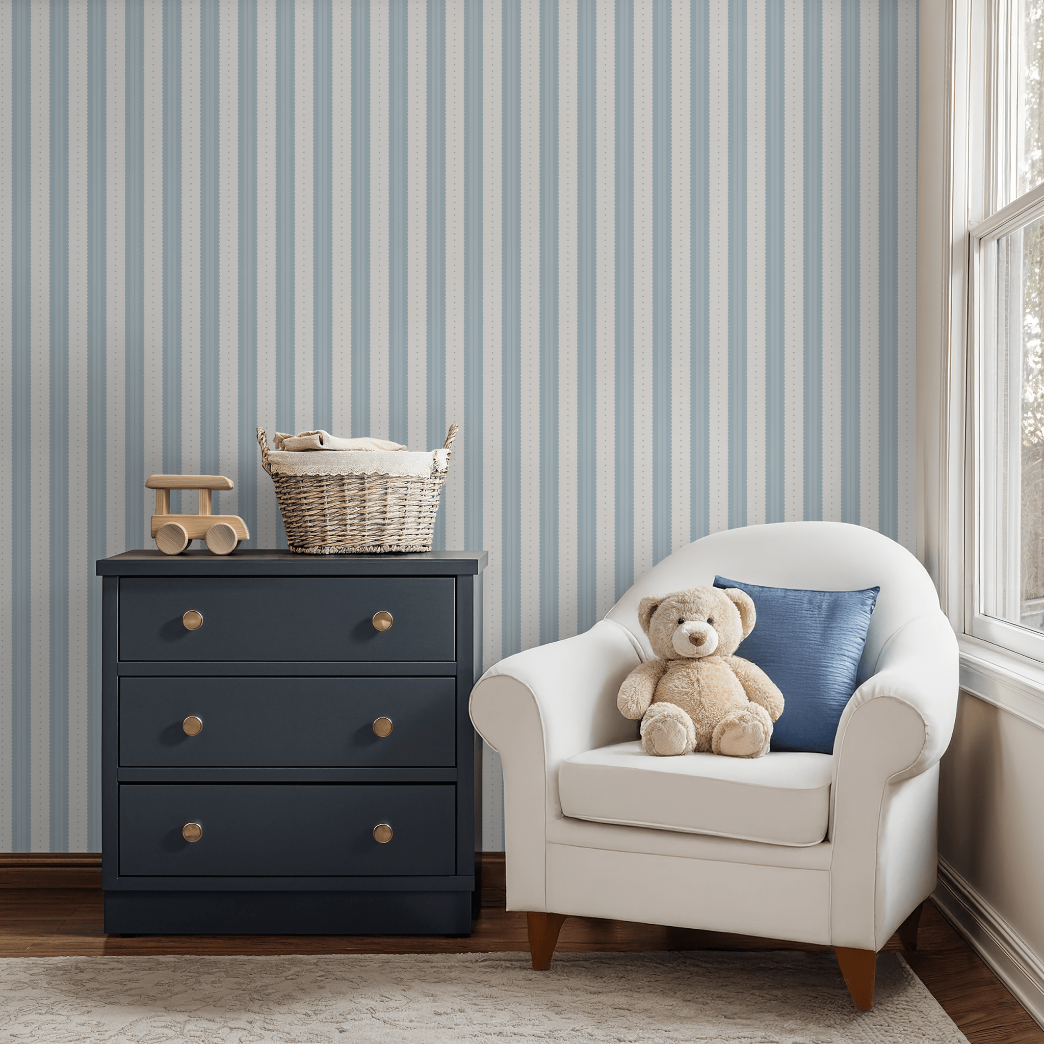 Petal Soft Scallops (Blue) Wallpaper