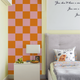 Simply Checker (Pink & Orange) Wallpaper sample