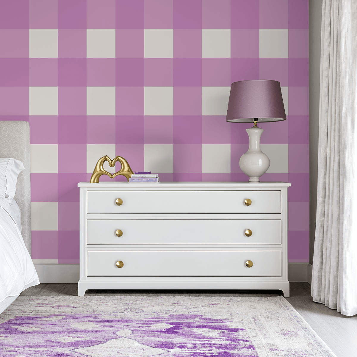 Simply Gingham Large (Purple) Wallpaper wallpaper photo 5