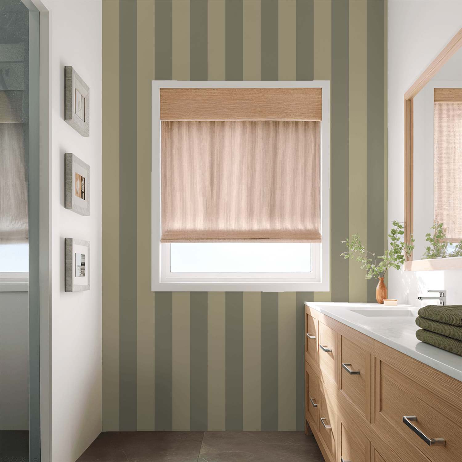 Simply Stripes (Olive) Wallpaper