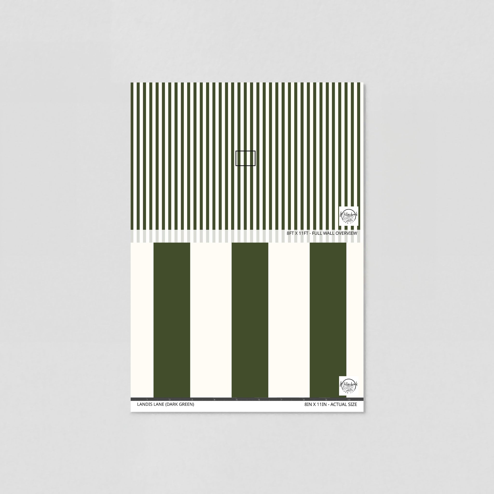 Landis Lane (Dark Green) Wallpaper