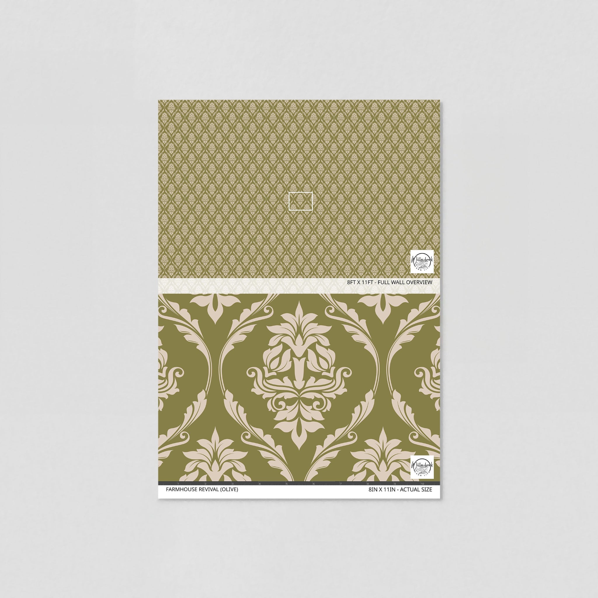 Farmhouse Revival (Olive) Wallpaper