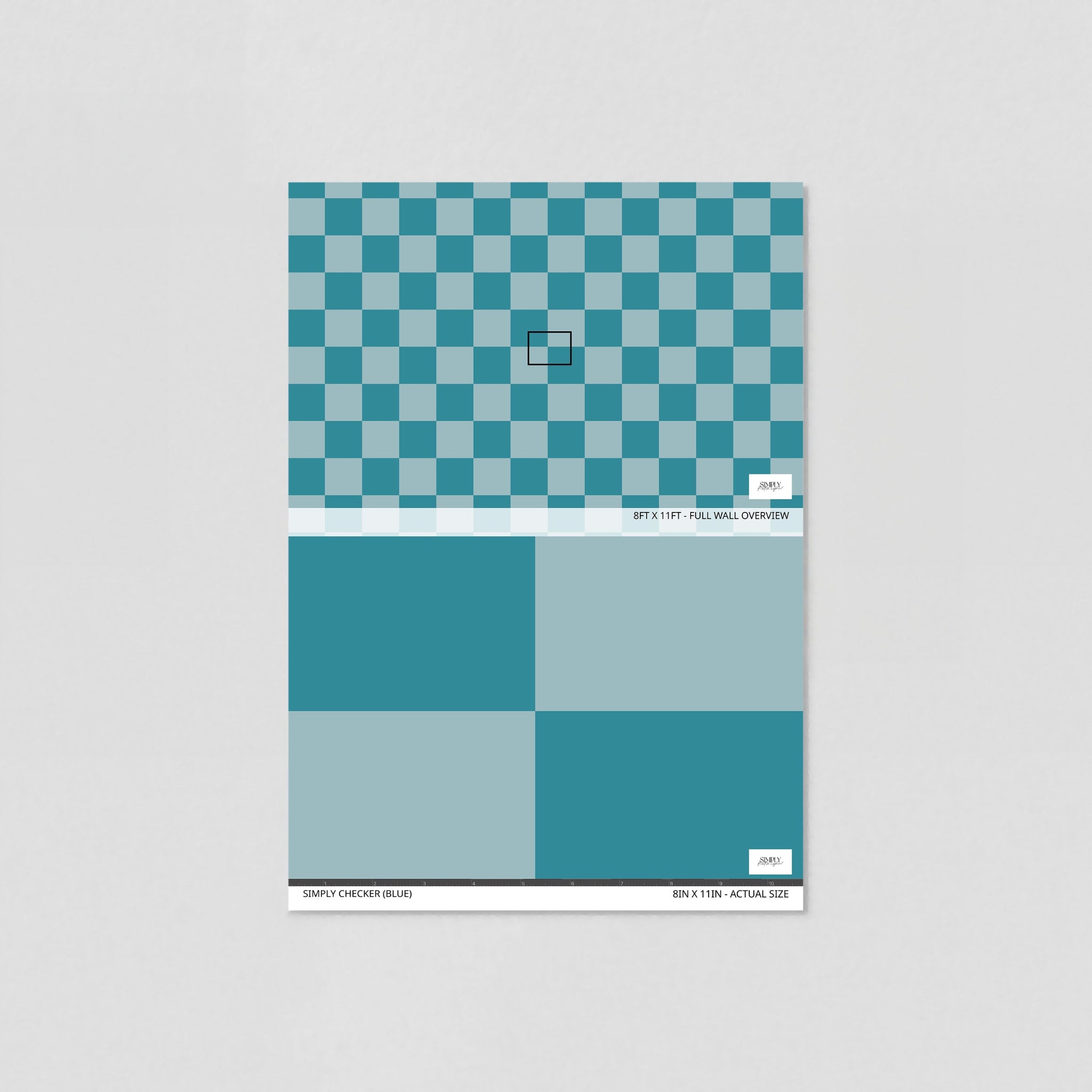 Simply Checker (Blue) Wallpaper