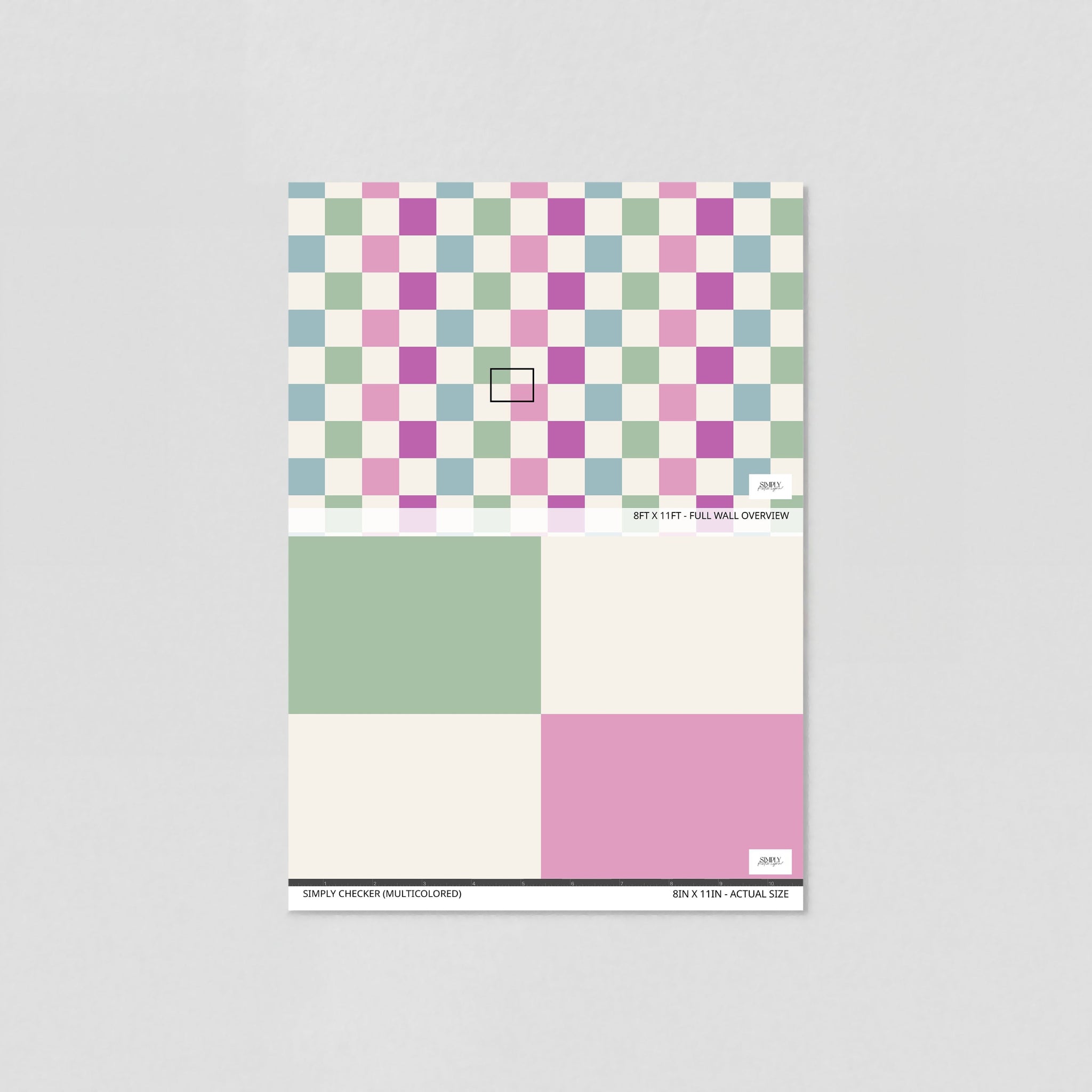 Simply Checker (Multicolored) Wallpaper