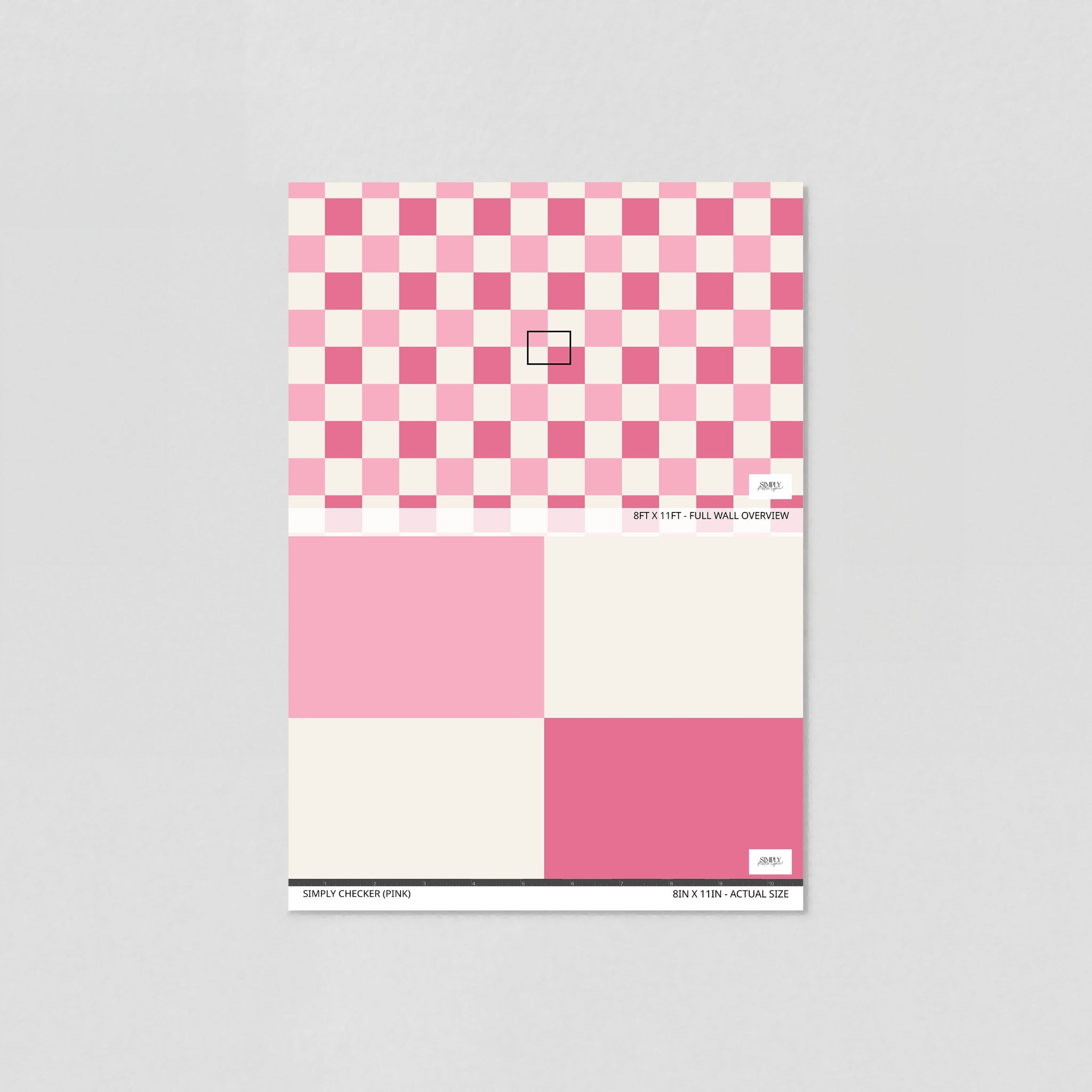 Simply Checker (Pink) Wallpaper