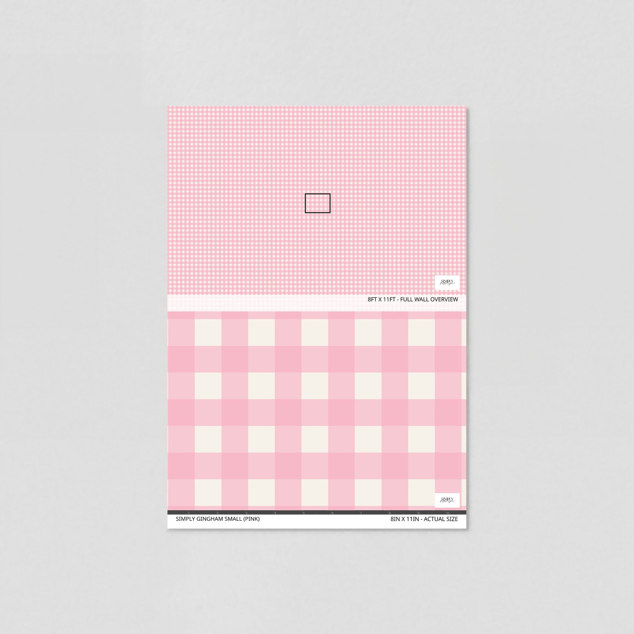Simply Gingham Small (Pink) Wallpaper