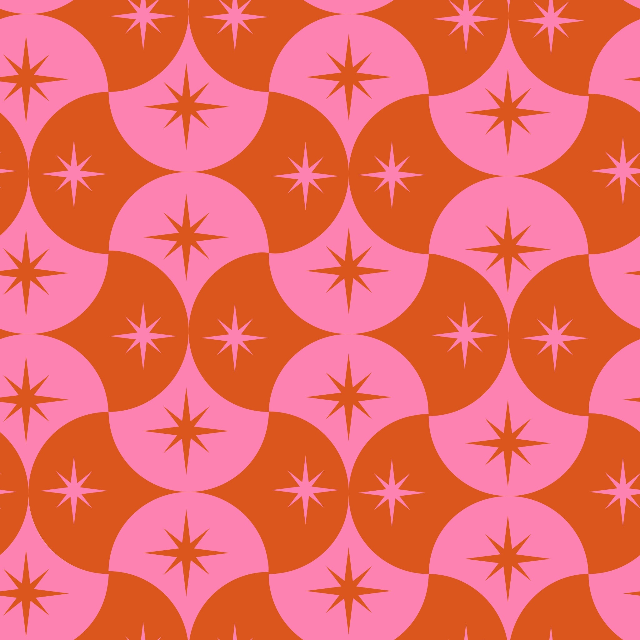 "Wall Blush's Margot Wallpaper in vibrant retro pattern installed in a modern living room, focal point of interior design."