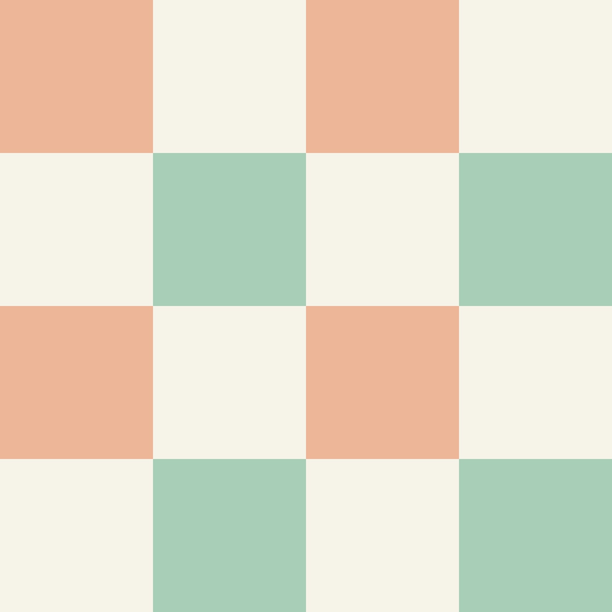 Simply Checker (Peach & Teal) Wallpaper