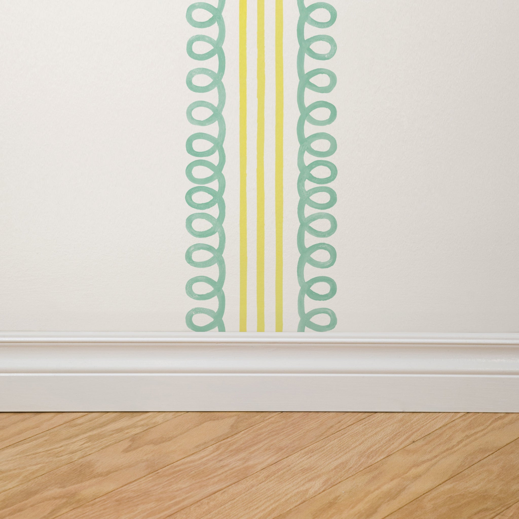 Veda (Teal and Yellow) Wallpaper